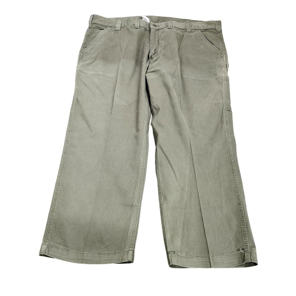 Carhartt B324 Carpenter Pants Mens 46x30 Green Canvas Relaxed Fit Workwear